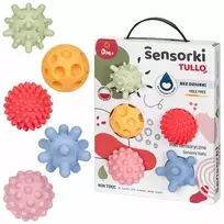 AM Tullo Sensoriniai kamuoliukai be skylučių TULLO pasteliniai, 5 vnt.