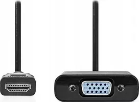 AV adapteris Nedis CCGB34900BK02 kabelio adapteris 0,2 m HDMI A tipo (standartinis) VGA (D-Sub) + 3,5 mm juodas
