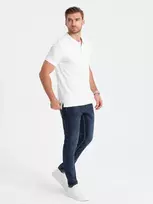 vyriški vienspalviai polo marškinėliai s1374 – balti
