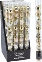 Party Deco Kalėdinės Dekoracijos Rinkinys 9vnt. Auksinės 3 / 5 cm