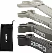 Zipro Power band Zipro įvairūs pasipriešinimo lygiai pilkame komplekte 4 vnt.