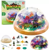 Lean Toys Naktinė lemputė vaikams - terariumas su dinozaurais ir melodijomis