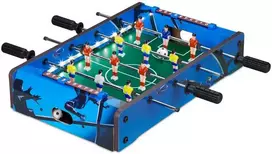 Relaxdays Stalo futbolo žaidimas, LED stalo futbolas, 11x51x31,5 cm, mėlyna