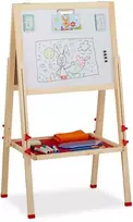 Relaxdays Lenta, Dvipusė vaikų lenta, 135x55x52 cm, Natūrali