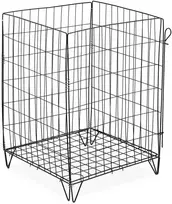 Relaxdays Komposto dėžė, metalinis tinklelis, 68x46x46 cm, juoda