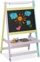 Relaxdays Lenta, stovima vaikų lenta su popieriaus ritinėliu, 90x56x42 cm, juoda