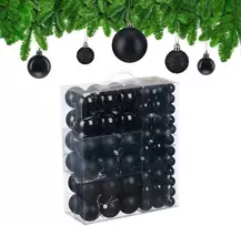 Relaxdays Kalėdinės eglutės žaisliukų rinkinys, 138 vnt., plastikas
