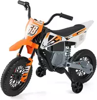 Promotions Elektrinis vaikų motociklas 107x56x70 cm oranžinis, su pagalbiniais ratukais