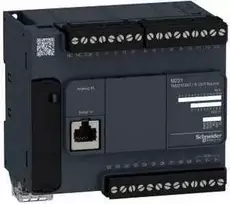 Schneider „Modicon M221-24I/O“ (TM221C24T) 24 įėjimų/išėjimų PNP tranzistorinis programuojamas valdiklis