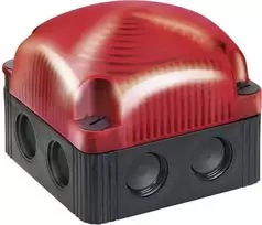 Werma Įspėjamoji raudona lemputė 115-230V AC LED fiksuota IP66 (853.100.60)