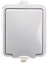 Kos Elektro System 120432 HYDRO Vienas hermetiškas lizdas su/be IP44 dangtelio baltas 120432