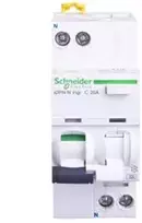 Schneider A9D32620 Liekamosios srovės pertraukiklis 2P 20A C 0,03A tipas A iDPN N VIGI A9D32620