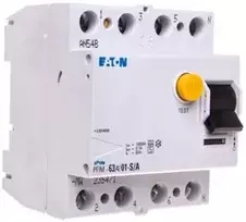 Eaton 235471 Liekamosios srovės grandinės pertraukiklis 4P 63A 0.1A tipas S/A PFIM-63/4/01-S/A-MW 235471