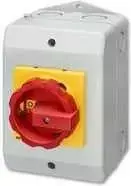 Siemens Kumštelinis jungiklis 0-1 3P 32A geltoname/raudone korpuse IP65 (3LD2264-0TB53)