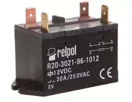 Relpol 2611748 Pramoninė relė 1Z 30A 12V DC AgSnO2 R20-3021-96-1012 2611748