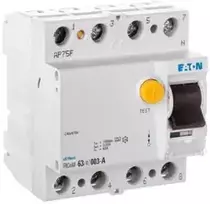 Eaton 170334 Liekamosios srovės grandinės pertraukiklis 4P 63A 0,03A tipas A FRCmM-63/4/003-A 170334