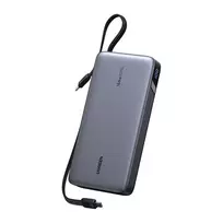Nešiojama baterija UGREEN PowerBank, 165W, 25,000 mAh, su integruotu laidu