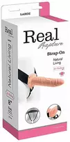 Vibruojantis strap-on dildo „Real Rapture 8“ (kūno spalvos)
