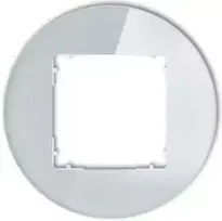 Karlik Elektrotechnik 15-0-IRSO-1 ICON Universalus vienas apvalus rėmas - stiklo efektas (rėmas: pilkas dugnas: baltas) 15-0-IRSO-1