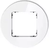 Karlik Elektrotechnik 0-12-IRSO-1 ICON Universalus vienas apvalus rėmas - stiklo efektas (rėmas: baltas dugnas: juodas) 0-12-IRSO-1