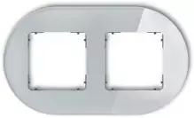 Karlik Elektrotechnik 15-28-IRSO-2 ICON Universalus dvigubas apvalus rėmas - stiklo efektas (rėmas: pilkas dugnas: grafito matinis) 15-28-IRSO-2