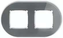 Karlik Elektrotechnik 28-28-IRSO-2 ICON Universalus dvigubas apvalus rėmas - stiklo efektas (rėmas: grafito dugnas: grafitas matinis) 28-28-IRSO-2