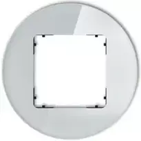 Karlik Elektrotechnik 15-12-IRSO-1 ICON Universalus vienas apvalus rėmas - stiklo efektas (rėmas: pilkas dugnas: juodas) 15-12-IRSO-1