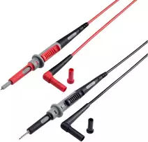 Voltcraft matavimo laidai saugūs VOLTCRAFT 4 mm apsauginė kištukinė jungtis - zondas 1,00 m juodas, raudonas 1 vnt. 2182449