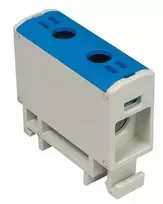 Elektro Plast 48.502 1 polių paskirstymo-šakos blokas AL/CU 35-240mm2 mėlynas plokščias montavimas ir TH bėgis WLZ35P/240/n 48.502
