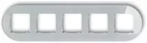 Karlik Elektrotechnik 15-0-IRSO-5 ICON Universalus penkių kartų apvalus rėmas - stiklo efektas (rėmas: pilkas dugnas: baltas) 15-0-IRSO-5