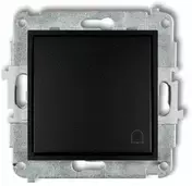 Karlik Elektrotechnik 12IWP-4 ICON Jungiklio mechanizmas, įprastai atidarytas, varpelis, matinė juoda 12IWP-4