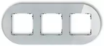 Karlik Elektrotechnik 15-12-IRSO-3 ICON Universalus trigubas apvalus rėmas - stiklo efektas (rėmas: pilkas dugnas: juodas) 15-12-IRSO-3