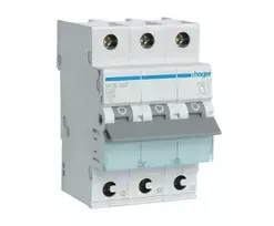 Hager Polo MCS310 MCB grandinės pertraukiklis 6000A 3P C 10A QuickConnect MCS310