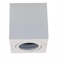 Ecolight GU10 paviršinio montavimo halogeninis šviestuvas, kvadratinis, baltas OHN-2B