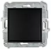 Karlik Elektrotechnik 12IWP-4.1 ICON Vienpolis paprastai atidaromas jungiklio mechanizmas (vienas mygtukas be piktogramos) matinė juoda 12IWP-4.1