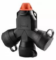 FAMATEL guminis skirstytuvas 3 lizdų trišakis 16A 3P 250V IP54 5P PL/FR – guminis sandariklis 187F-5
