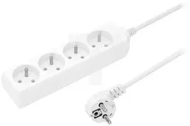 Velstro Prailgintuvas 4 lizdų su/be 10A 5m /OMY 3x1/ baltas PS-470 T-105690