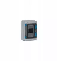 Kanlux Modulinis paskirstymo skydas, plastikinis, 1x4, paviršinio montavimo, IP65, IK10, N+PE, II klasė, skaidrios pilkos durys, KDB-IP65-S04T, pilkas 38450