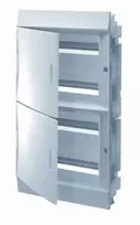 ABB Mistral41F 4x12 48M IP41 100A įleidžiamas modulinis paskirstymo skydas, II klasė, tvirtos durys, N+PE, sriegiamo tipo, 41A12X41A 1SLM004102A1108