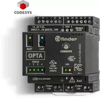 Programuojama loginė relė Finder CODESYS ADVANCED 12...24V DC RJ45 arba MODBUS TCP/IP, MODBUS RS485 8A.04.9.024.832C