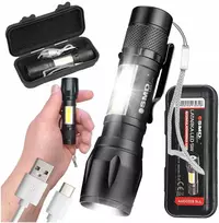 Žibintuvėlis UN LATARKA LED ZOOM AKU 5W XPE+ COB+ DĖKLAS