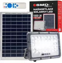 UN LED saulės energija varomas prožektorius 40W 6000K 1000LM + panelė