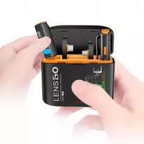 Lensgo 2x mini belaidis mikrofonas 50m 2in1 USB-C + iPhone Lightning Android IOS / 528c