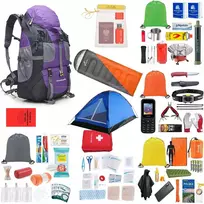 Evakuacinė kuprinė su įrangos rinkiniu „Viskas, ko jums reikia“, „Readypack X2“, violetinė