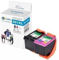Tusz G&G Wysokiej jakości kartridże do HP 301XL BKxC 2er Set