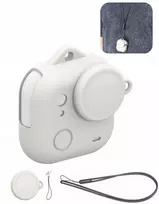 Puluz Silikoninis dėklas, skirtas „Insta360 Go Ultra“ + dangtelis ir dirželis / Pu786w / baltas