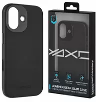 Yaxo Telefono dėklas, odinis, plonas „MagSafe“ dėklas „iPhone 17“, dulkėtos juodos spalvos