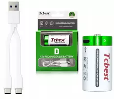 Port Ličio jonų akumuliatorius D R20 4900 mAh įkrovimo prievadas USB-C Type-C Tcbest / Usb-d_r20