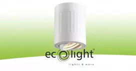 Ecolight Pavienis GU10 paviršinio montavimo halogeninis šviestuvas, baltas OHN-5B
