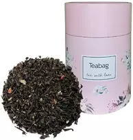 Teabag Aviečių ir levandų juodoji arbata 50 g - rožinė tūbelė